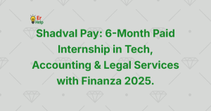 Shadval Pay 6-Month Paid Internship in Tech, Accounting & Legal Services with Finanza 2025